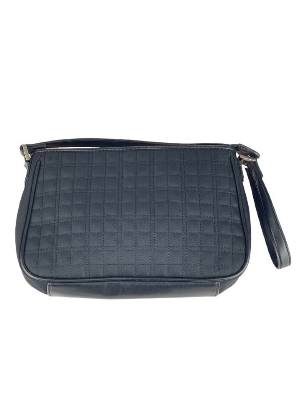 Anne Klein 2 Quilted Black Bag With Gold-Tone Logo Accent